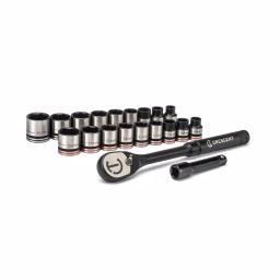 Crescent X10 3/8 in. Drive 6-Point SAE and Metric Ratchet & Socket Set, 20-Piece thumbnail 1