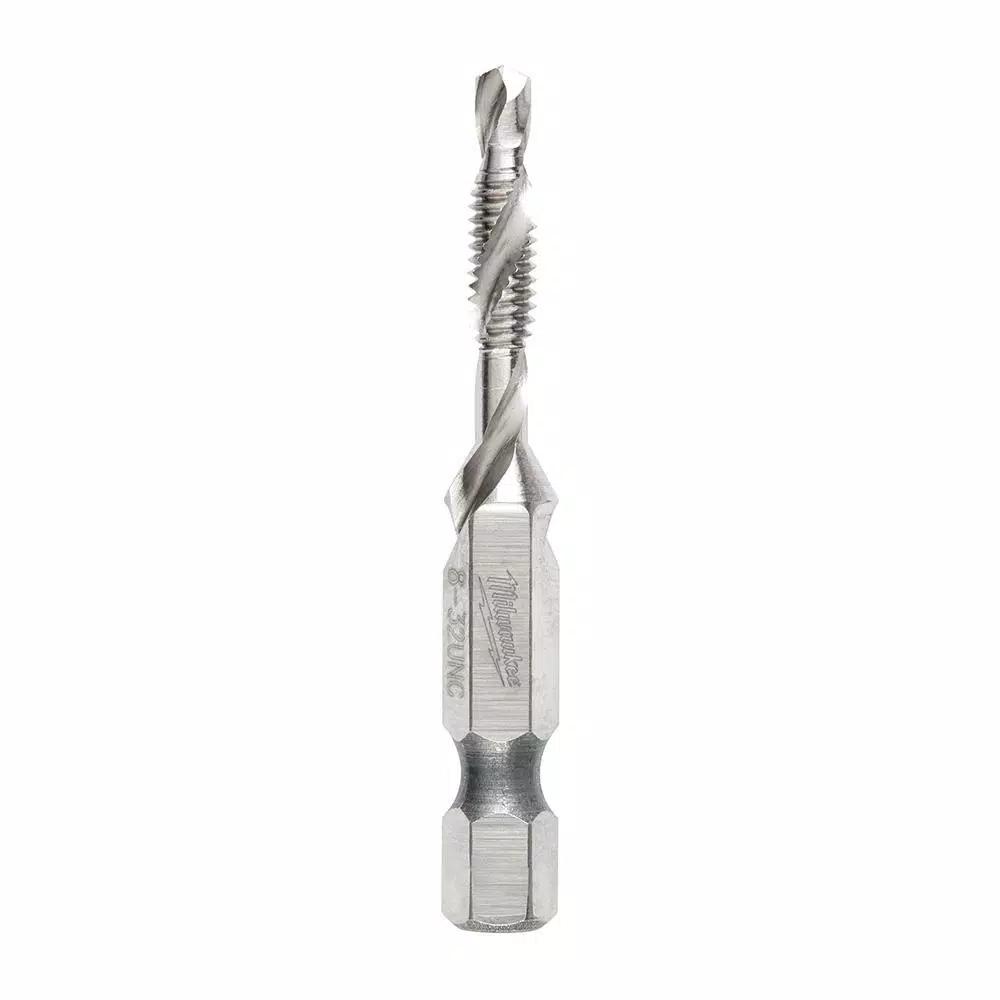 Milwaukee SHOCKWAVE 8-32 UNC Steel Drill Tap Bit, 32 TPI