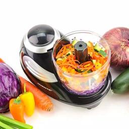Ovente PF1007 Mini Food Processor, 1.5-Cup Single Speed Compact Chopper with 3 Attachments, Black thumbnail 4