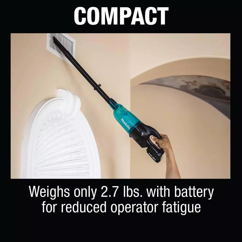 Makita 18V LXT Brushless Cordless Vacuum Kit with 2.0Ah Battery, Rapid Charger & Cyclonic Attachment