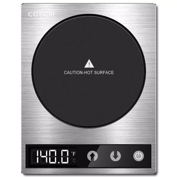 COSORI Brushed Stainless Steel Coffee Cup Warmer with LCD Display and Temperature Control