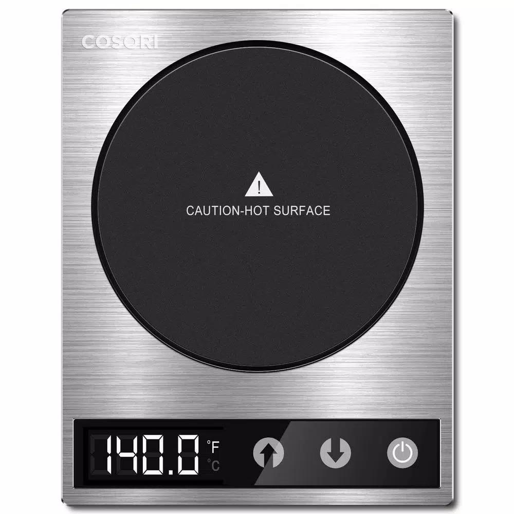 COSORI Brushed Stainless Steel Coffee Cup Warmer with LCD Display and Temperature Control