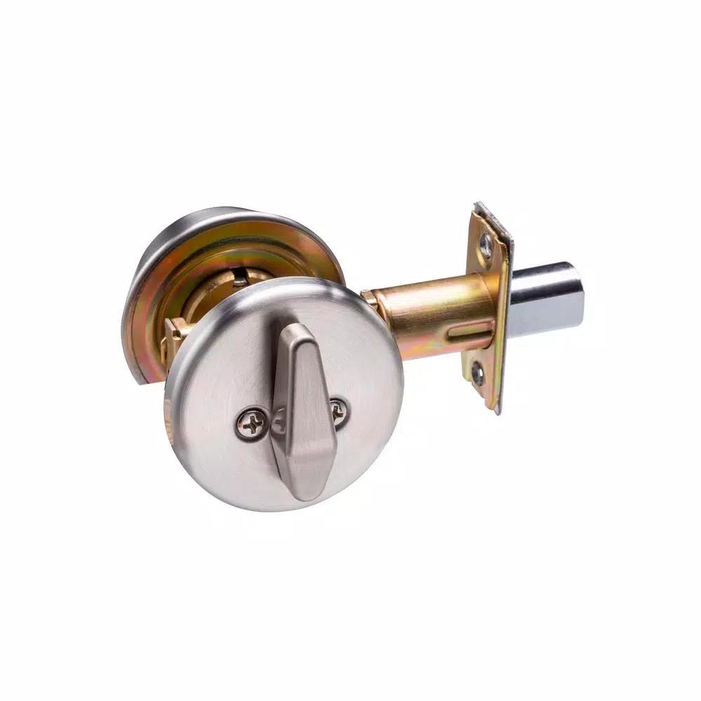 Taco Stainless Steel Cylindrical Entry Knob and Deadbolt Combo, Weiser Keyway, Grade 3