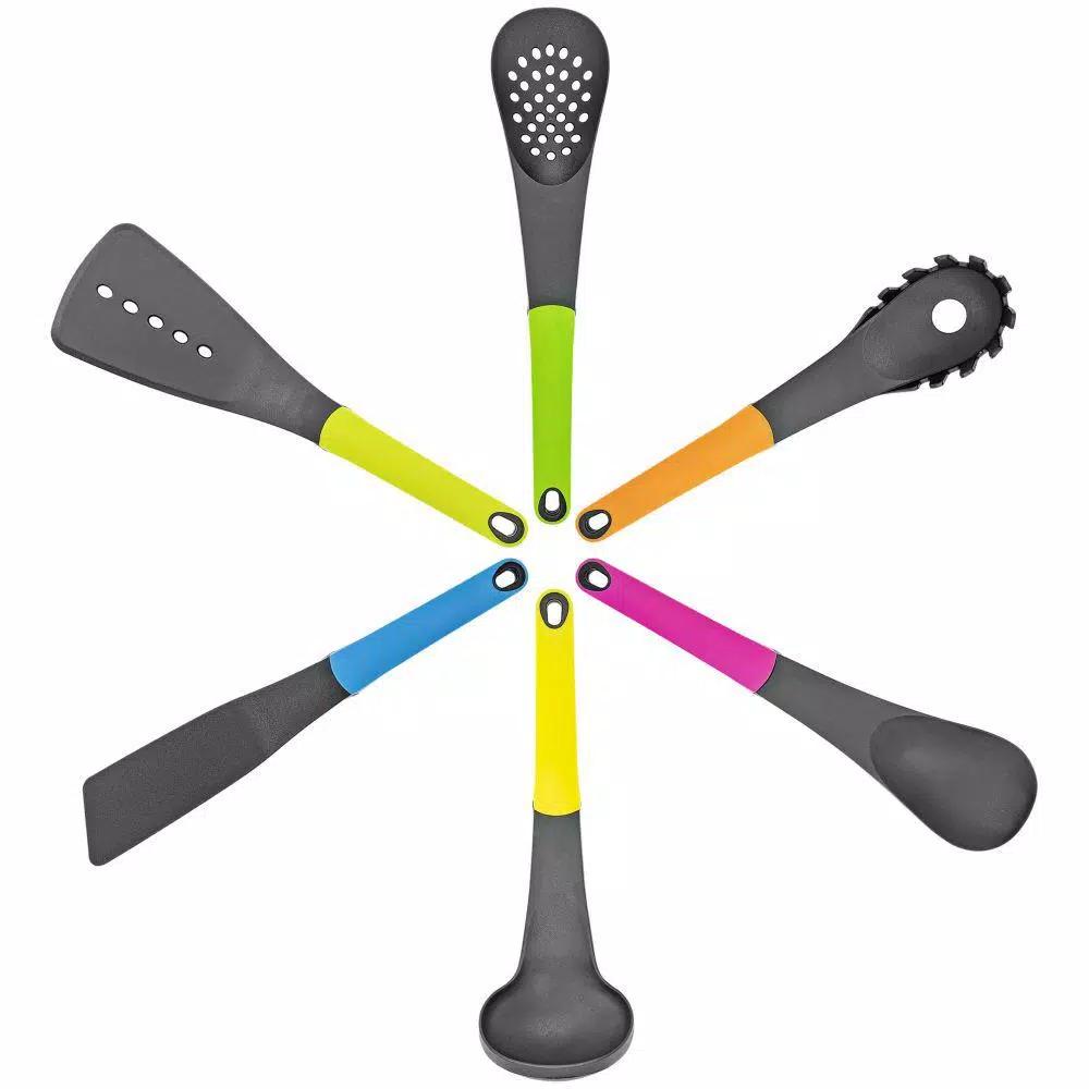 Southern Homewares 7-Piece Colorful Plastic Kitchen Utensil Set