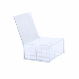 Mind Reader Clear Acrylic 6-Compartment Tea Bag Organizer and Pantry Storage Container with Lid thumbnail 3