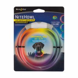 Nite Ize NiteHowl LED Rechargeable Safety Necklace, Disc-O Select Multi-Color Dog Collar thumbnail 1