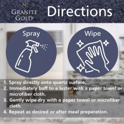 Granite Gold Quartz Brite Quartz Surface Cleaner and Polish, 24 oz thumbnail 7