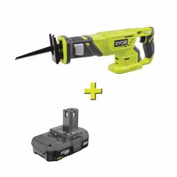RYOBI 18V ONE+ Cordless Reciprocating Saw with 1.5 Ah Lithium-Ion Battery and 6" Wood Blade thumbnail 1