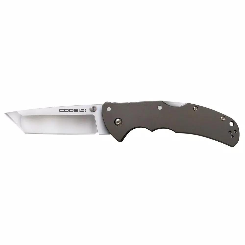 Cold Steel Code 4 3.5 in. Tanto S35VN Folding Knife, Plain Edge