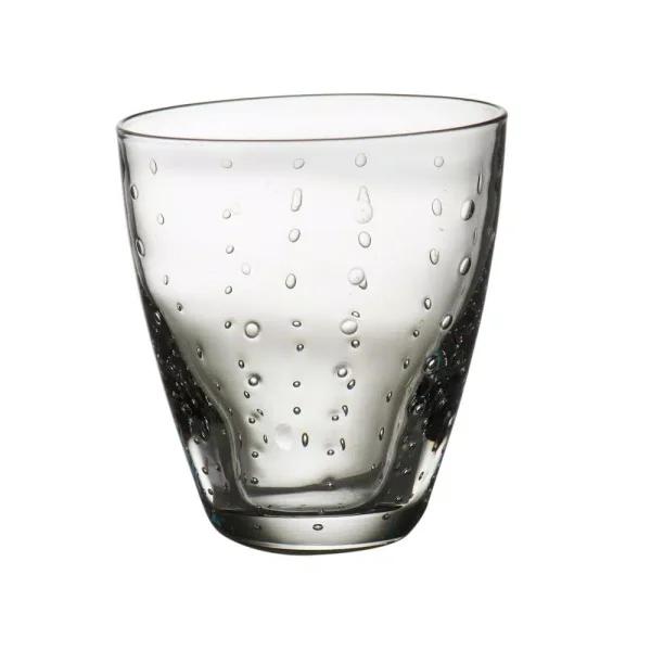 Abigails Rain Drop 8 oz. Clear Double Old-Fashioned Glass Set, Set of 4