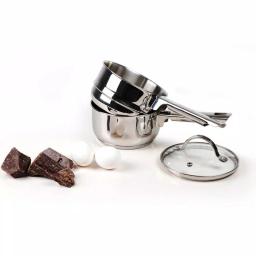 RSVP International Endurance 1 Qt. Stainless Steel Induction Double Boiler with Glass Lid thumbnail 2
