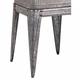 Benzara 32 in. Gray Galvanized Metal Multi-Functional Tub on Stand thumbnail 4