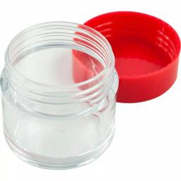 Stalwart 12-Piece 20 mL Clear Plastic Storage Jars with Color-Coded Lids thumbnail 3