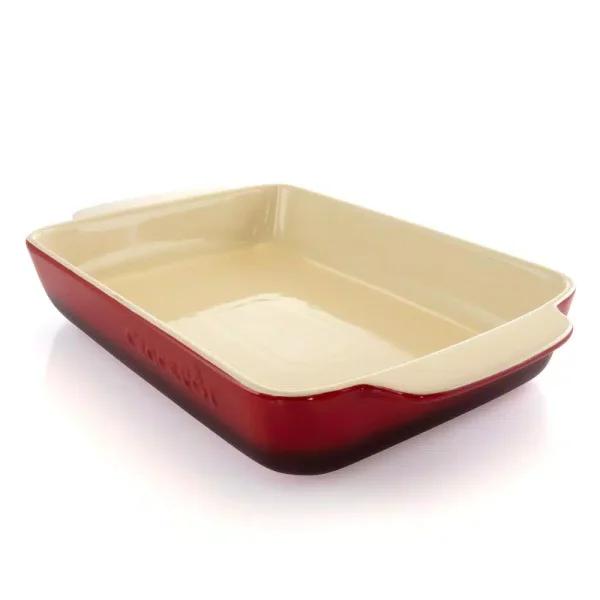 Crock-Pot Artisan 5.6 Qt. Red Stoneware Rectangular Bake Pan