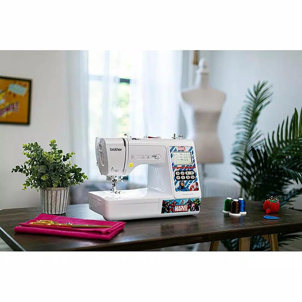 Brother Marvel Themed 2-in-1 Sewing and 4 in. x 4 in. Embroidery Machine with Color Touch LCD Screen
