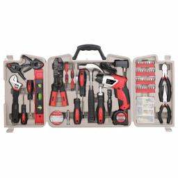 Apollo Tools 161-Piece Home Tool Kit with 3.6V Li-Ion Cordless Screwdriver thumbnail 1