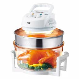 SPT 1300W White Countertop Convection Oven with Built-in Timer and Extender Ring thumbnail 3