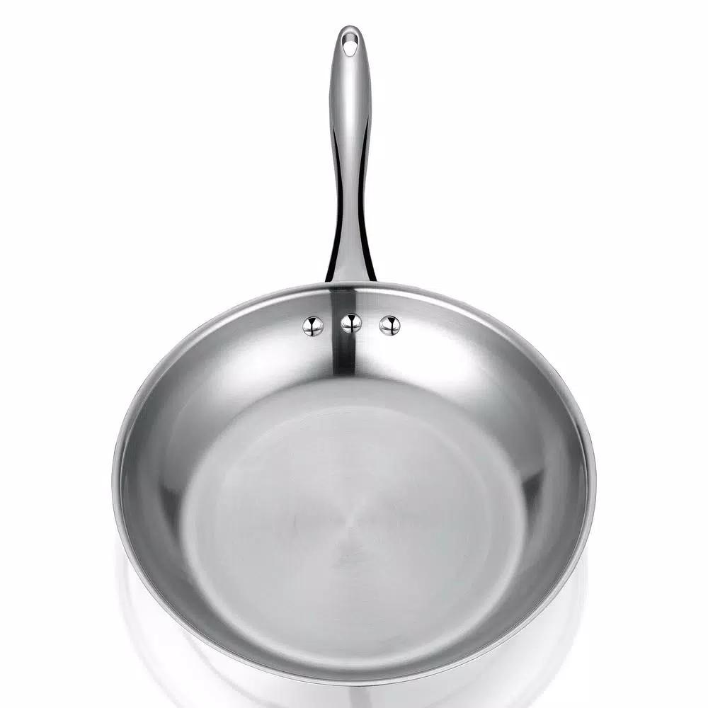 Ozeri Earth Pan 10 in. 3-Ply Stainless Steel Frying Pan, Restaurant Edition