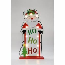 Fraser Hill Farm 24 in. Artificial Christmas Wreath Decor Set with Train, Sleigh, and LED Shelf Sitters thumbnail 8