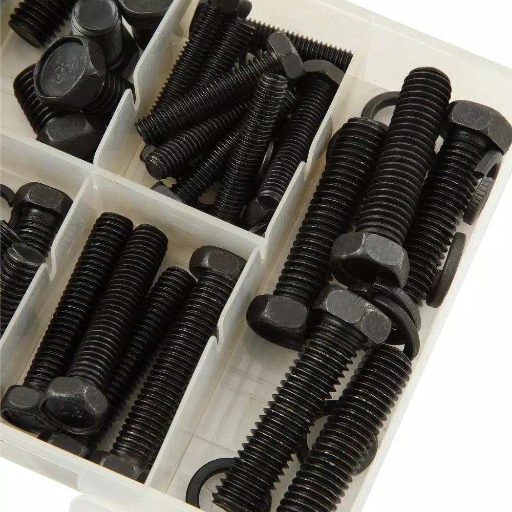 Grand Rapids Industrial Products Grip 240-Piece Nut and Bolt Assortment Set with Hex Nuts and Split Washers