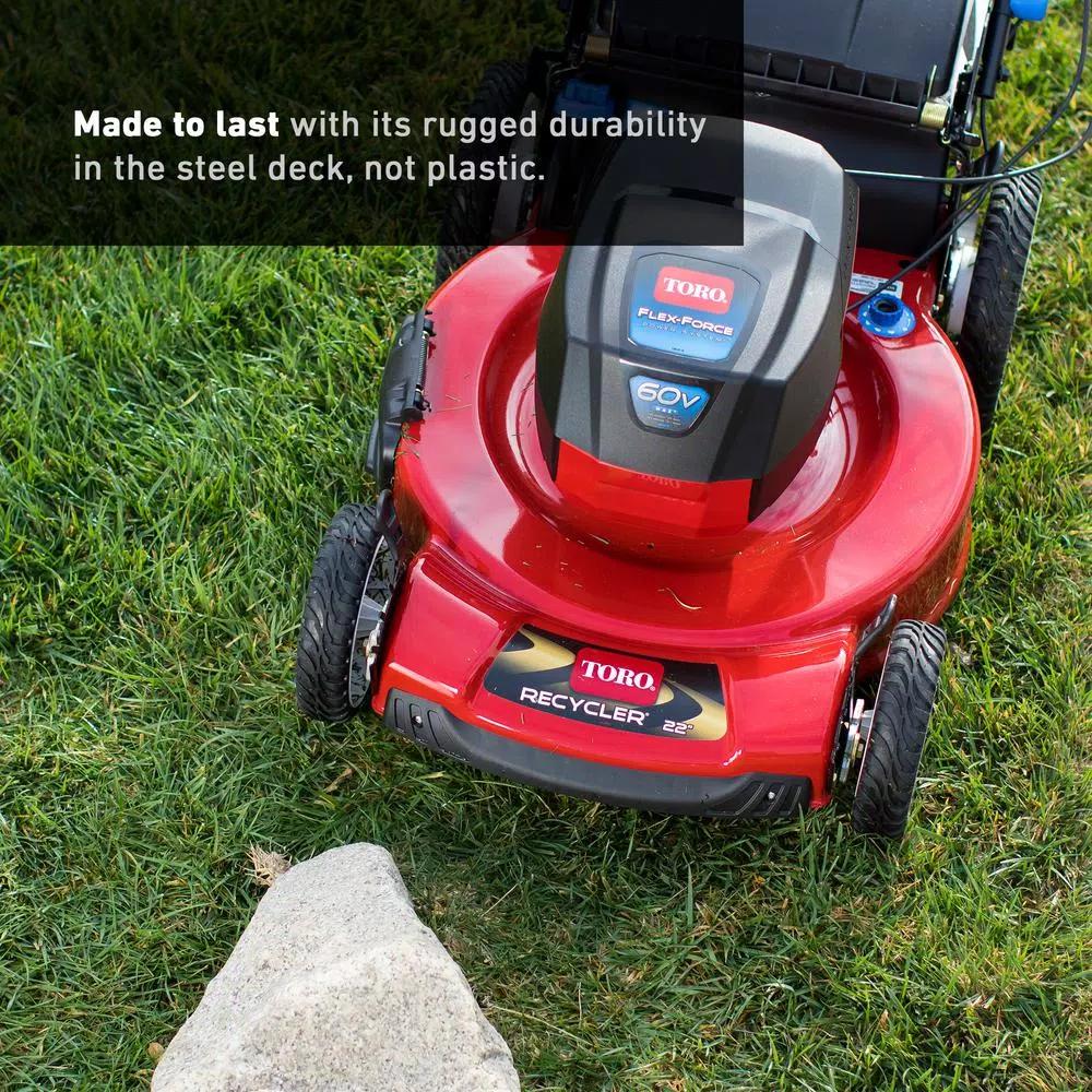 Toro 22 in. Recycler 60V Max Cordless Battery Push Lawn Mower - Tool Only