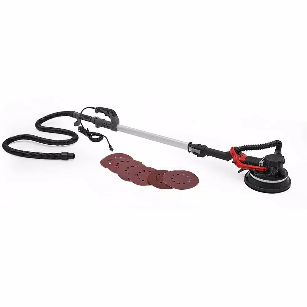 XtremepowerUS 900W Portable Telescopic Drywall Sander with Variable Speed and Dust Collection