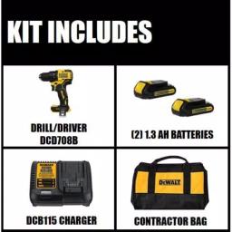 DEWALT ATOMIC 20V MAX Brushless 1/2 in. Drill/Driver and Impact Driver Combo Kit thumbnail 2