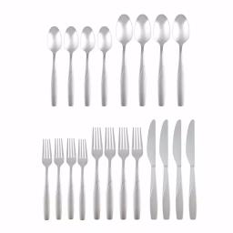 Cambridge Silversmiths Southview Sand 20-Piece 18/0 Stainless Steel Flatware Set, Service for 4 thumbnail 2