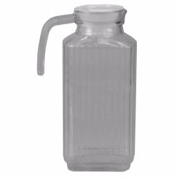 Unbranded Embellished 60.8 fl. oz. Clear Plastic Pitcher with No-Mess Pour Spout and Ergonomic Grip Handle thumbnail 2