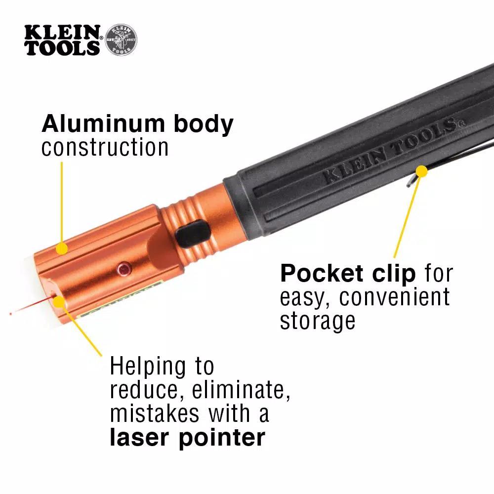 Klein Tools Inspection Penlight with Laser, 45 Lumens, LED, Orange/Black