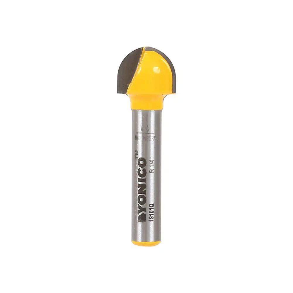 Yonico 1/2 in. Diameter Carbide Tipped Core Box Router Bit with 1/4 in. Shank
