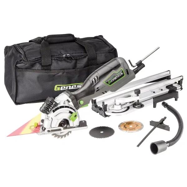 Genesis GPCS535K 3-1/2 in. 5.8 Amp Compact Plunge Circular Saw Kit with Laser and Accessories