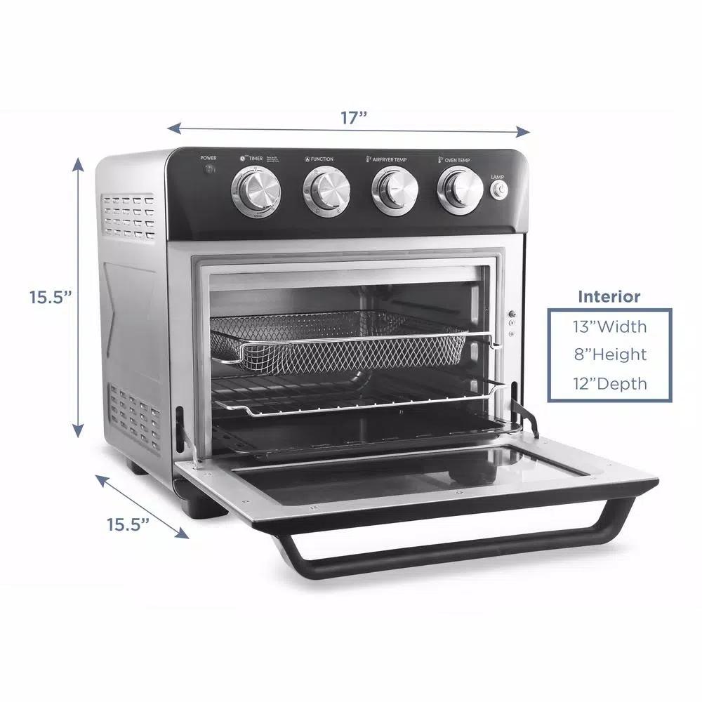 Maximatic Elite Gourmet Deluxe 25L Air Fryer Oven, 1640W Multi-Function Convection Oven with Rotisserie