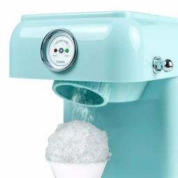 Nostalgia 30W Aqua Blue Retro Snow Cone Maker with Stainless Steel Blades thumbnail 2