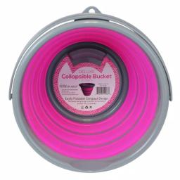 Southern Homewares 2.65 Gal. Pink Collapsible Silicone Bucket Deluxe - Heavy Duty Storage Pail thumbnail 6