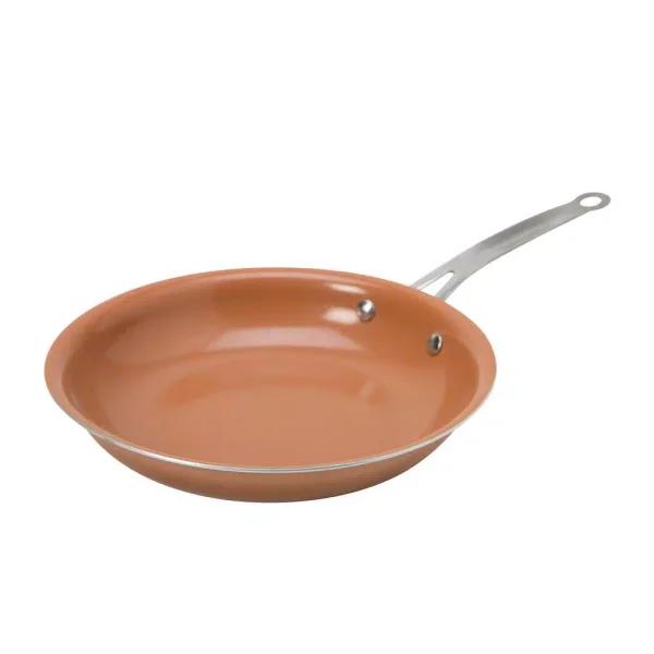 Kitchen Details 10 in. Aluminum Nonstick Copper Frying Pan with Titanium Ceramic Coating