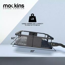 Mockins 500 lb. Capacity Hitch Mount Cargo Carrier Set with Waterproof Bag and Straps thumbnail 8