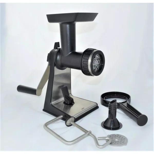 GEFU TRANSFORMA Manual Meat Mincer with Sausage Spout and Cookie Press Attachment
