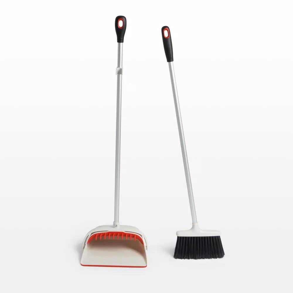 OXO Good Grips Upright Sweep Set, Broom and Dustpan with Compact Storage