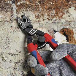 KNIPEX 8 in. High Leverage CoBolt Bolt Cutters with Notched Blade and Tether Attachment thumbnail 4