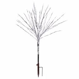 Alpine Corporation 39 in. Silver Metallic Foil Tree Yard Stake with 140 Red LED Lights thumbnail 1
