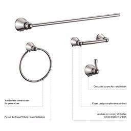 Design House Kassel 4-Piece Bathroom Hardware Accessory Kit, Satin Nickel thumbnail 8