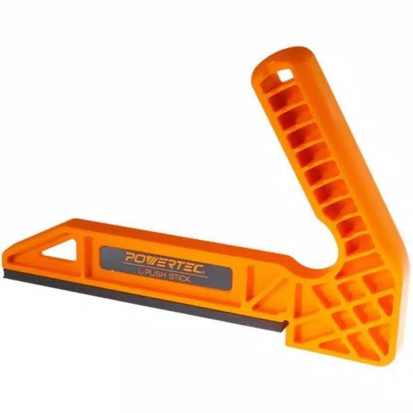 POWERTEC Deluxe Push Stick Set (2-Pack) - L-Shaped and Magnetic Woodworking Safety Tools
