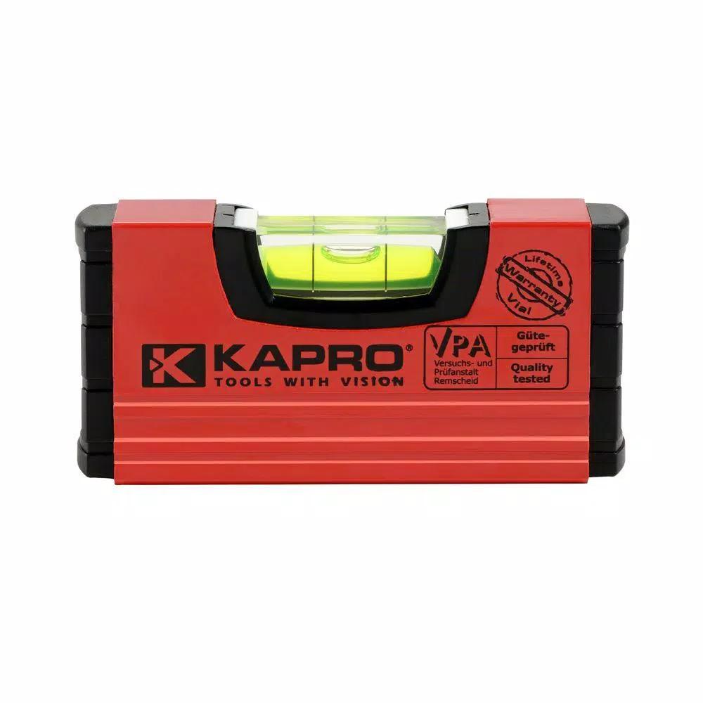 Kapro 4 in. Magnetic Pocket Level, Lightweight Aluminum with Shockproof Acrylic Vial