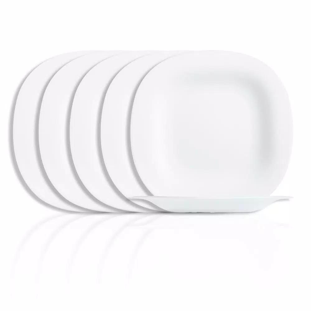 Luminarc Carine White 10.5" Dinner Plates, 6-Pack Opal Glass