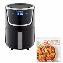 GoWISE USA 2 Qt. Mini Digital Air Fryer with Touchscreen, Black/Silver thumbnail 1