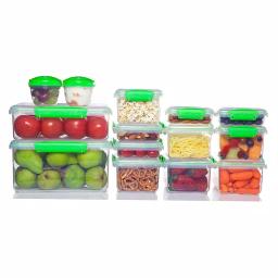 Rubbermaid Sistema KLIP IT Accents Collection 28-Piece Green Food Storage Container Set thumbnail 2