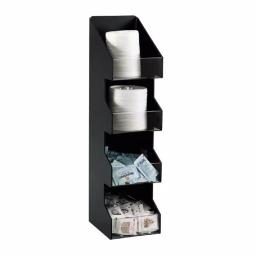 Unbranded Black 4-Section Vertical Countertop Lid and Condiment Organizer thumbnail 2