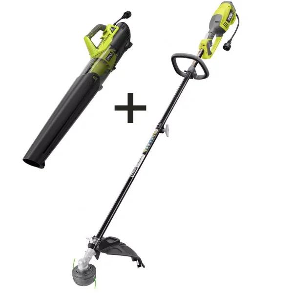 RYOBI 18 in. 10 Amp Corded String Trimmer and 8 Amp Jet Fan Blower Kit