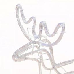 Luxen Home 25 in. LED White Rope Light Standing Reindeer - Indoor/Outdoor Christmas Decoration thumbnail 7